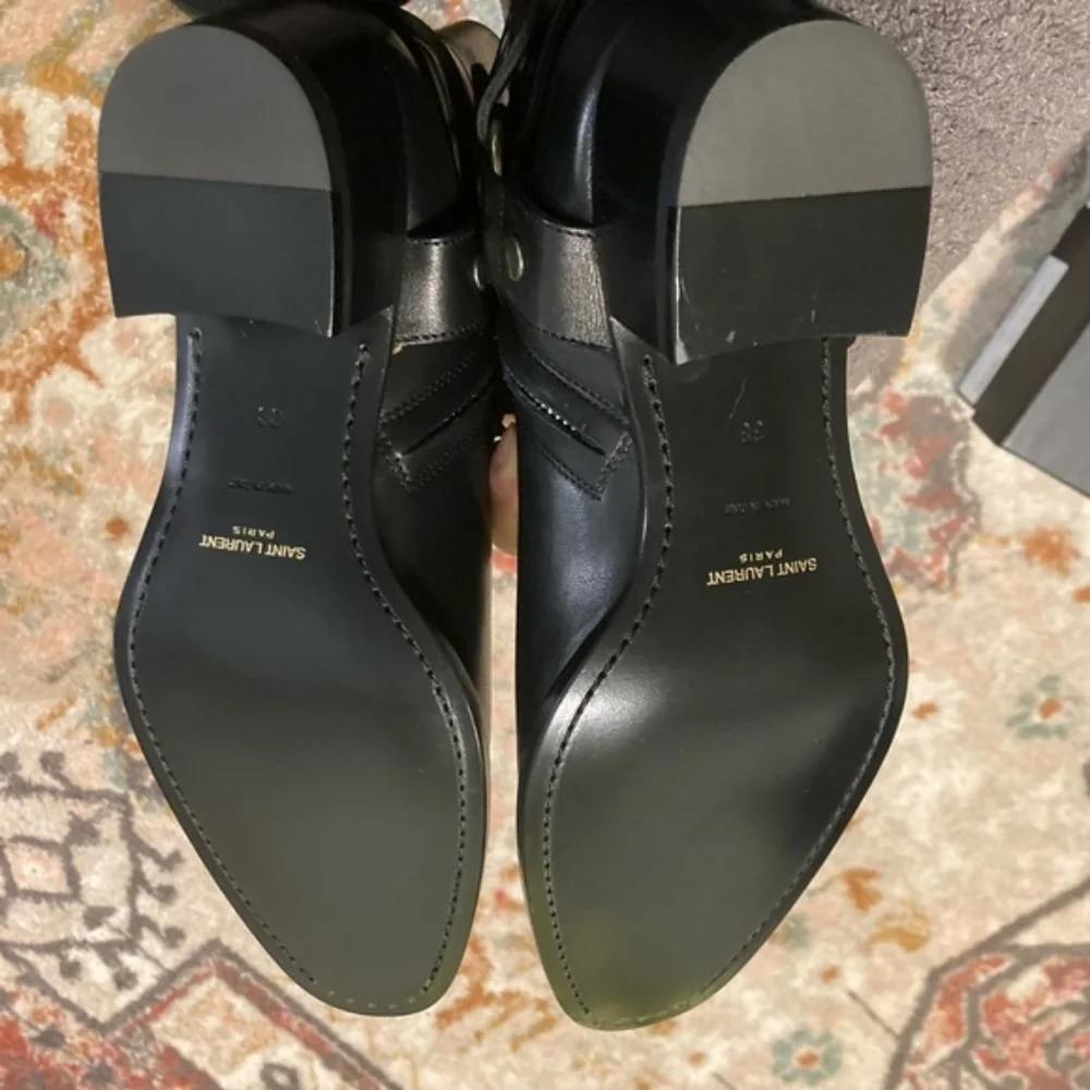 Saint Laurent Wyatt Short Strap Studded Boot - Picture 5 of 14